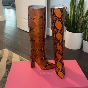 PARIS TEXAS snakeskin boots
